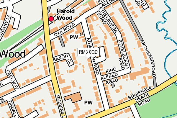 RM3 0QD map - OS OpenMap – Local (Ordnance Survey)