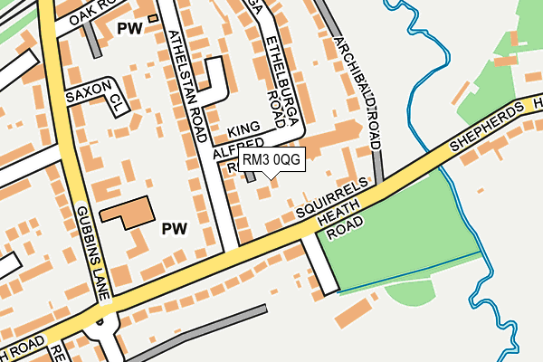 RM3 0QG map - OS OpenMap – Local (Ordnance Survey)