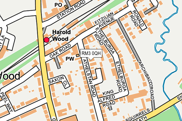 RM3 0QH map - OS OpenMap – Local (Ordnance Survey)