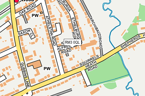 RM3 0QL map - OS OpenMap – Local (Ordnance Survey)