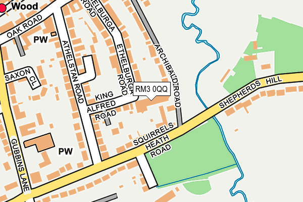 RM3 0QQ map - OS OpenMap – Local (Ordnance Survey)