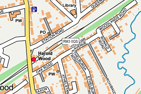 RM3 0QS map - OS OpenMap – Local (Ordnance Survey)