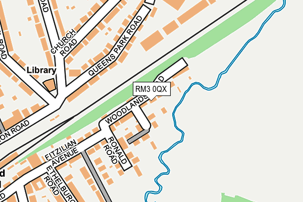 RM3 0QX map - OS OpenMap – Local (Ordnance Survey)