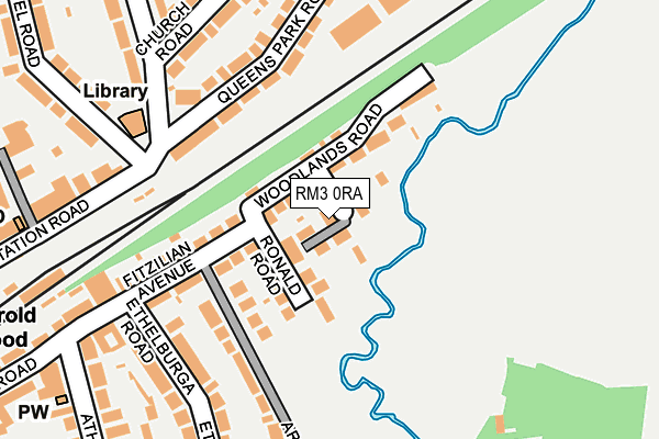 RM3 0RA map - OS OpenMap – Local (Ordnance Survey)