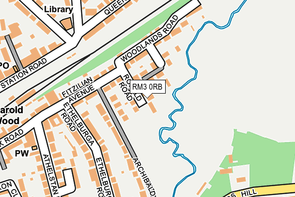 RM3 0RB map - OS OpenMap – Local (Ordnance Survey)