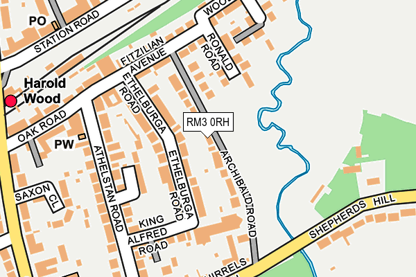 RM3 0RH map - OS OpenMap – Local (Ordnance Survey)