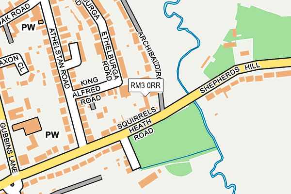 RM3 0RR map - OS OpenMap – Local (Ordnance Survey)