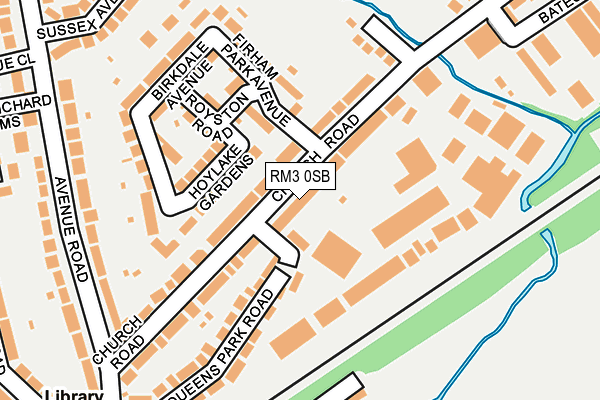 RM3 0SB map - OS OpenMap – Local (Ordnance Survey)