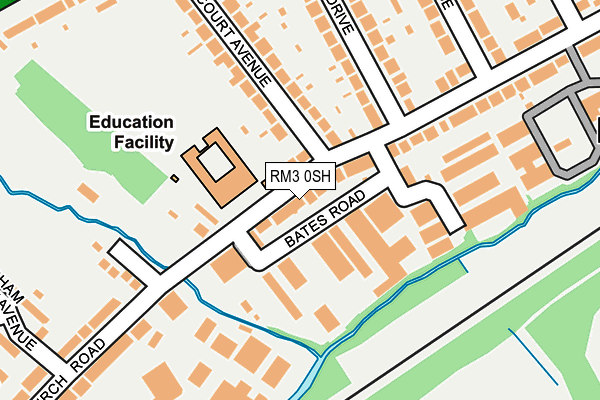 RM3 0SH map - OS OpenMap – Local (Ordnance Survey)