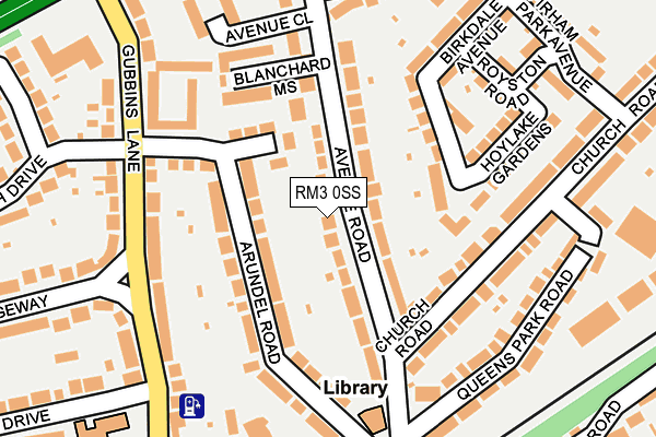 RM3 0SS map - OS OpenMap – Local (Ordnance Survey)