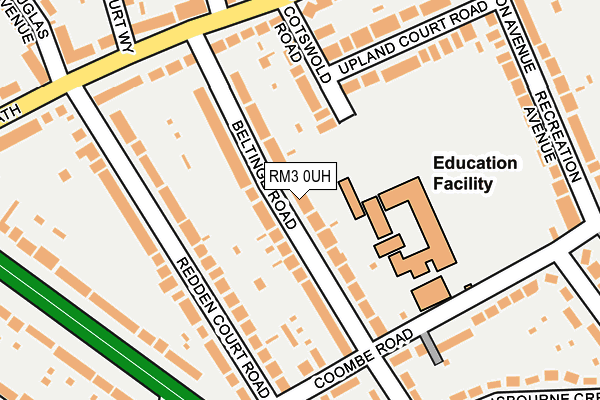 RM3 0UH map - OS OpenMap – Local (Ordnance Survey)