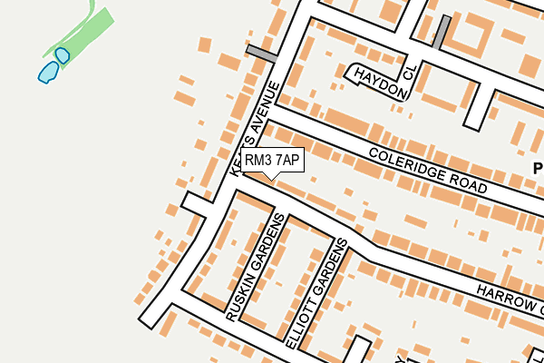 RM3 7AP map - OS OpenMap – Local (Ordnance Survey)