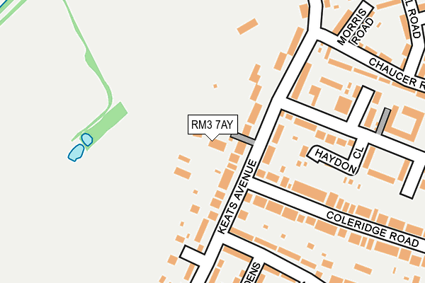 RM3 7AY map - OS OpenMap – Local (Ordnance Survey)