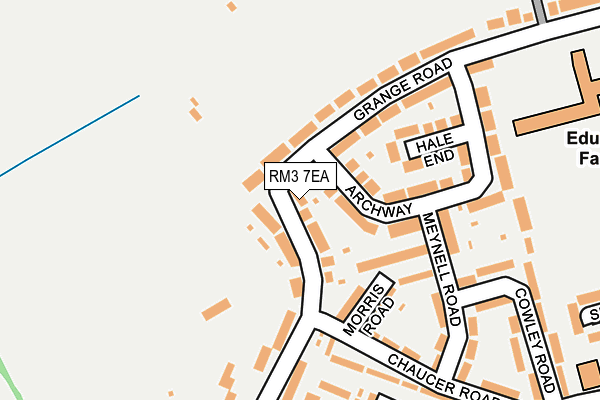 RM3 7EA map - OS OpenMap – Local (Ordnance Survey)
