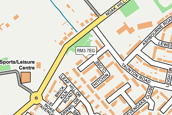 RM3 7EG map - OS OpenMap – Local (Ordnance Survey)