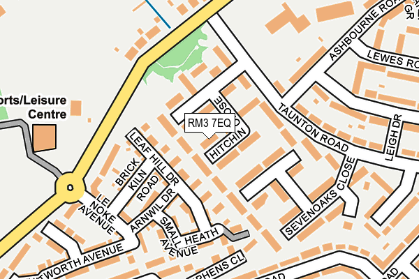 RM3 7EQ map - OS OpenMap – Local (Ordnance Survey)