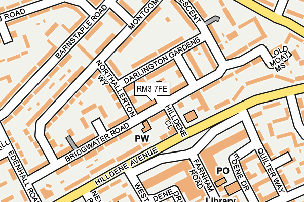 RM3 7FE map - OS OpenMap – Local (Ordnance Survey)