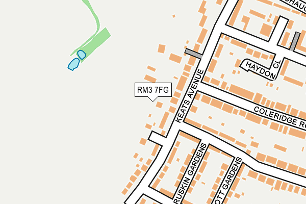 RM3 7FG map - OS OpenMap – Local (Ordnance Survey)