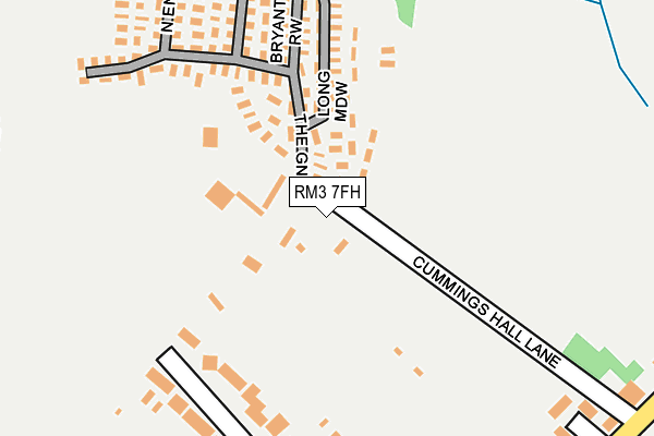 RM3 7FH map - OS OpenMap – Local (Ordnance Survey)