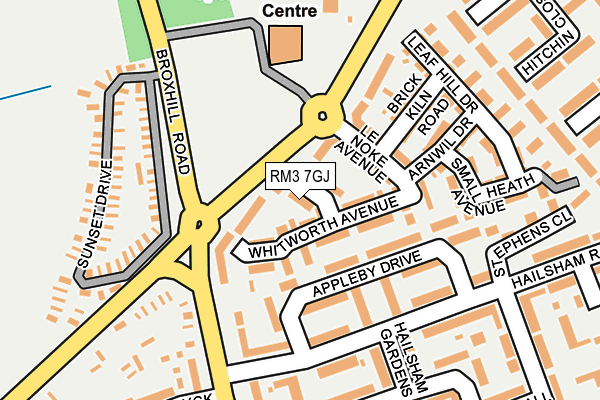 RM3 7GJ map - OS OpenMap – Local (Ordnance Survey)