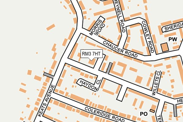 RM3 7HT map - OS OpenMap – Local (Ordnance Survey)