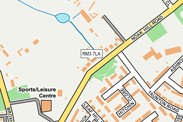 RM3 7LA map - OS OpenMap – Local (Ordnance Survey)