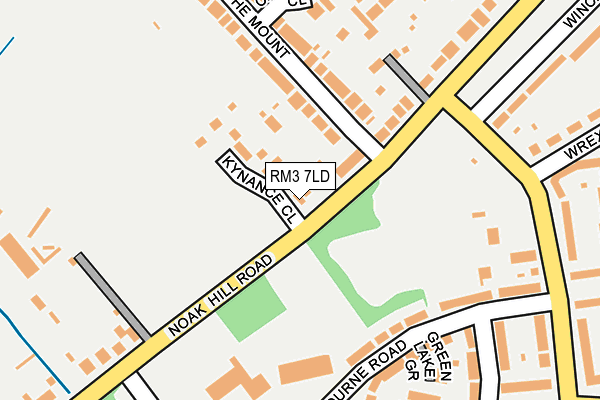 RM3 7LD map - OS OpenMap – Local (Ordnance Survey)