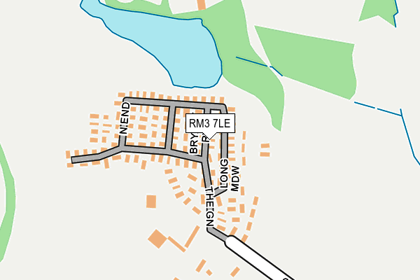 RM3 7LE map - OS OpenMap – Local (Ordnance Survey)
