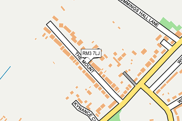 RM3 7LJ map - OS OpenMap – Local (Ordnance Survey)