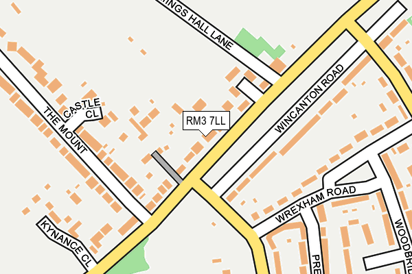 RM3 7LL map - OS OpenMap – Local (Ordnance Survey)