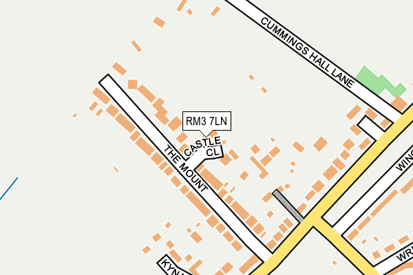 RM3 7LN map - OS OpenMap – Local (Ordnance Survey)