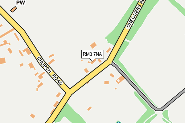 RM3 7NA map - OS OpenMap – Local (Ordnance Survey)