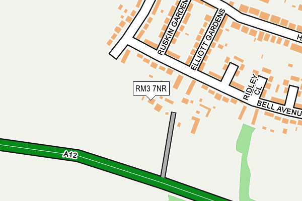 RM3 7NR map - OS OpenMap – Local (Ordnance Survey)