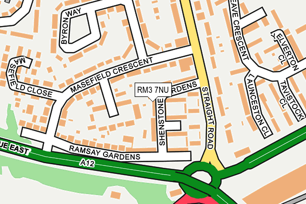 RM3 7NU map - OS OpenMap – Local (Ordnance Survey)