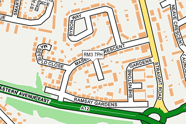 RM3 7PH map - OS OpenMap – Local (Ordnance Survey)