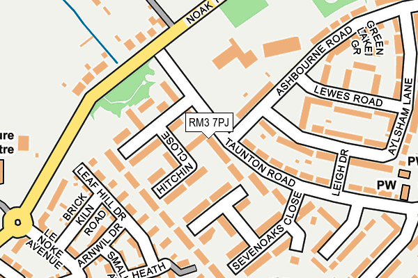 RM3 7PJ map - OS OpenMap – Local (Ordnance Survey)