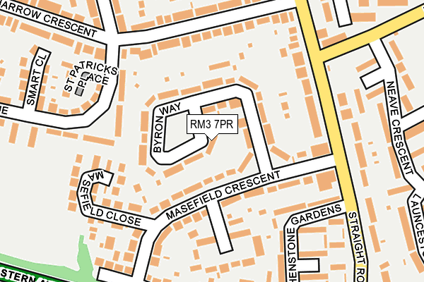RM3 7PR map - OS OpenMap – Local (Ordnance Survey)