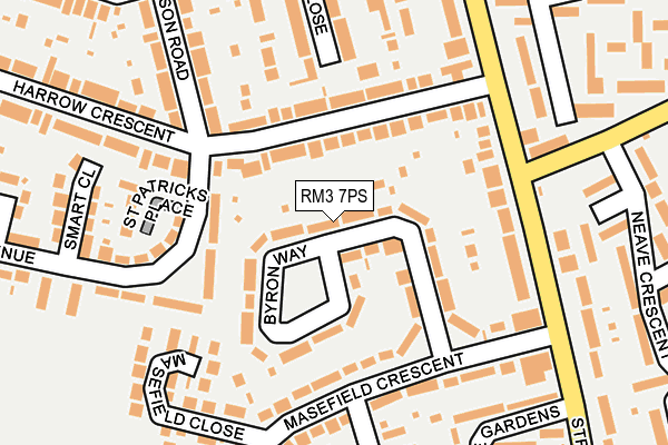 RM3 7PS map - OS OpenMap – Local (Ordnance Survey)