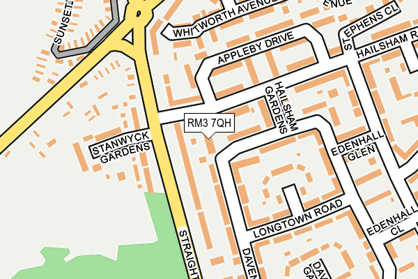 RM3 7QH map - OS OpenMap – Local (Ordnance Survey)