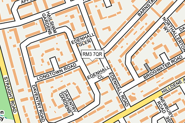 RM3 7QR map - OS OpenMap – Local (Ordnance Survey)