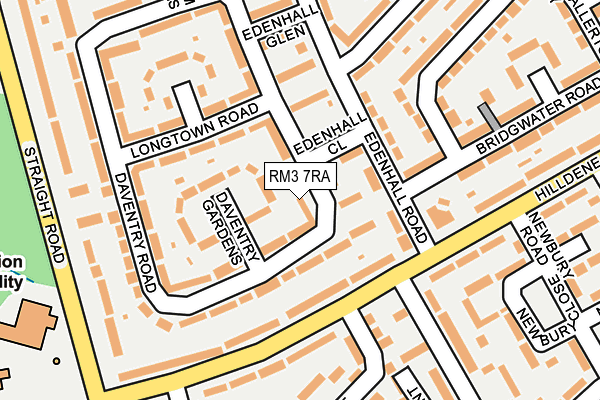 RM3 7RA map - OS OpenMap – Local (Ordnance Survey)