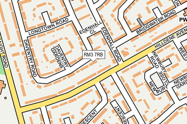 RM3 7RB map - OS OpenMap – Local (Ordnance Survey)