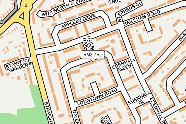RM3 7RD map - OS OpenMap – Local (Ordnance Survey)