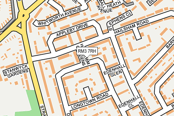RM3 7RH map - OS OpenMap – Local (Ordnance Survey)