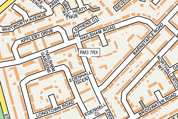 RM3 7RX map - OS OpenMap – Local (Ordnance Survey)