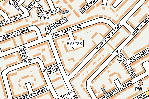 RM3 7SR map - OS OpenMap – Local (Ordnance Survey)