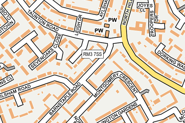 RM3 7SS map - OS OpenMap – Local (Ordnance Survey)