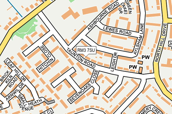 RM3 7SU map - OS OpenMap – Local (Ordnance Survey)