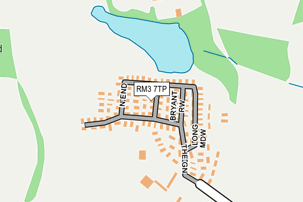 RM3 7TP map - OS OpenMap – Local (Ordnance Survey)