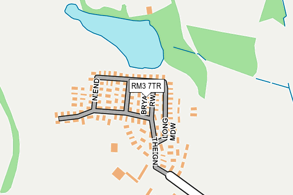 RM3 7TR map - OS OpenMap – Local (Ordnance Survey)